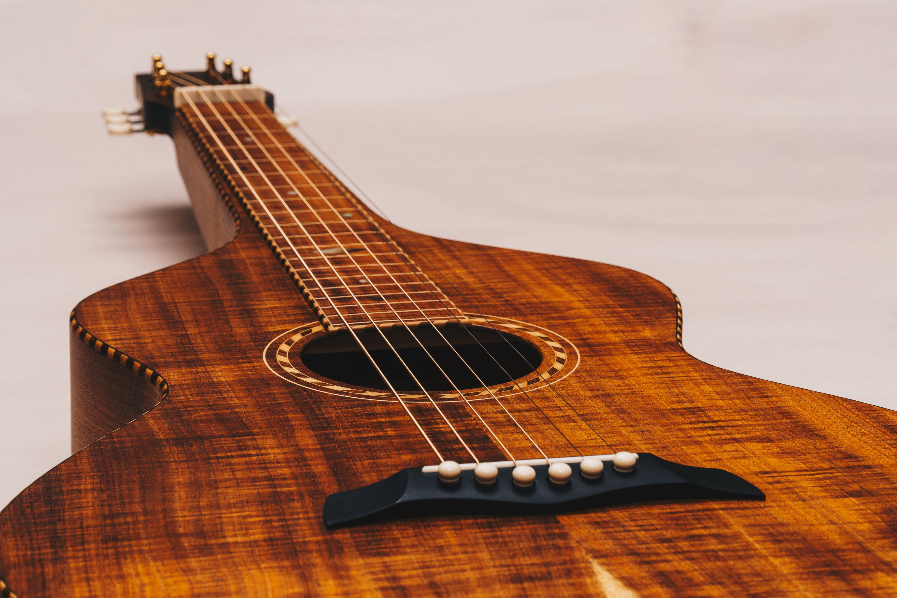 Style 3 Weissenborn Guitar - Tasmanian Blackwood Weissenborn Acoustic Lap Steel Slide Guitar by master luthier Richard Wilson. Handcrafted in Australia. Serial no. RW2468-468.