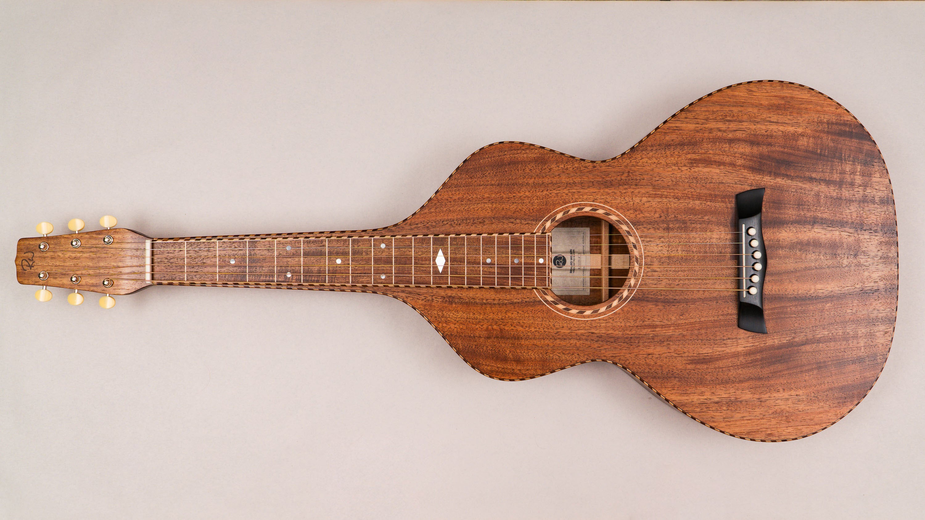 Style 3 Weissenborn Guitar - Tasmanian Blackwood Weissenborn Acoustic Lap Steel Slide Guitar by master luthier Richard Wilson. Handcrafted in Australia. Serial no. RW2509-479.