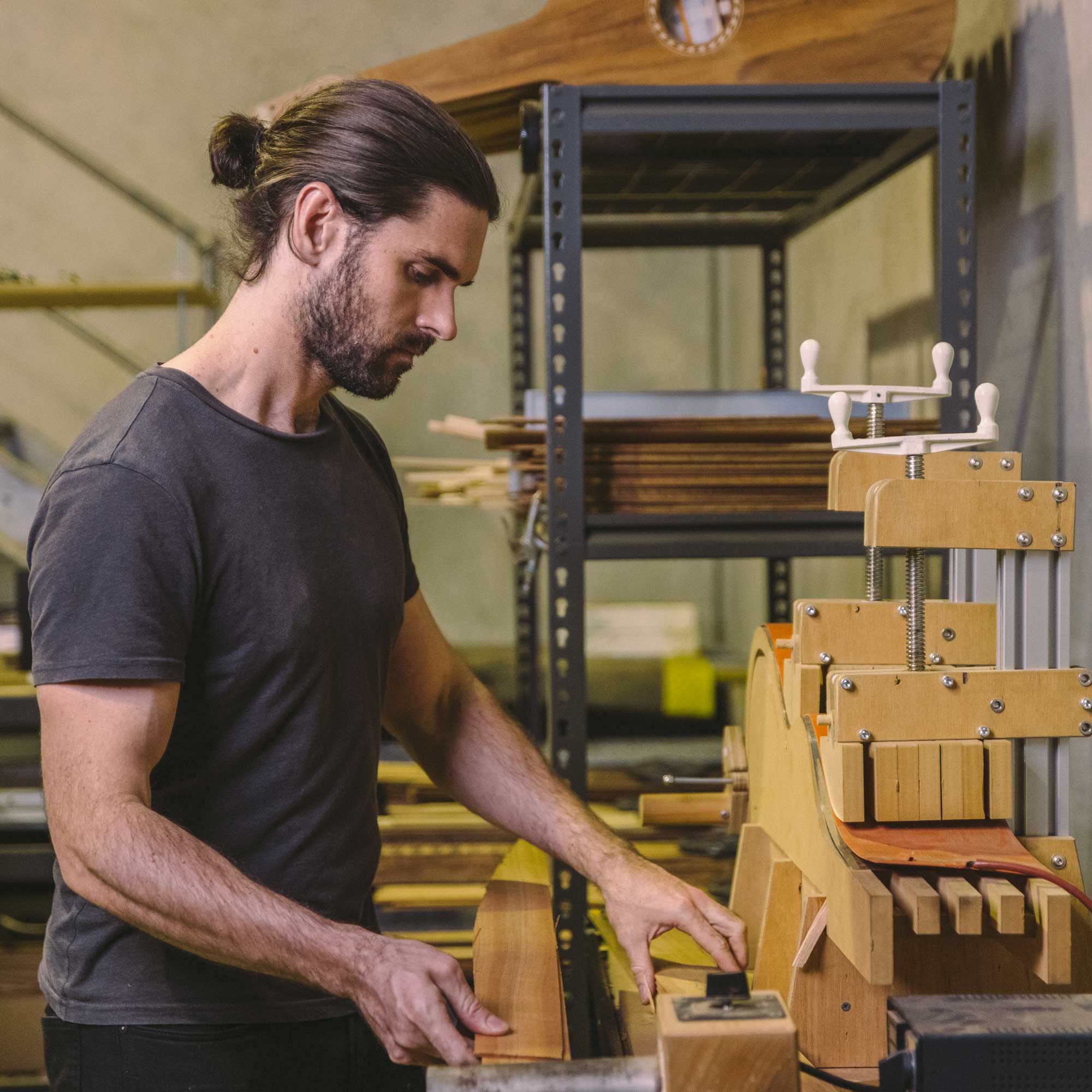 Richard Wilson Working in his Weissenborn Workshop