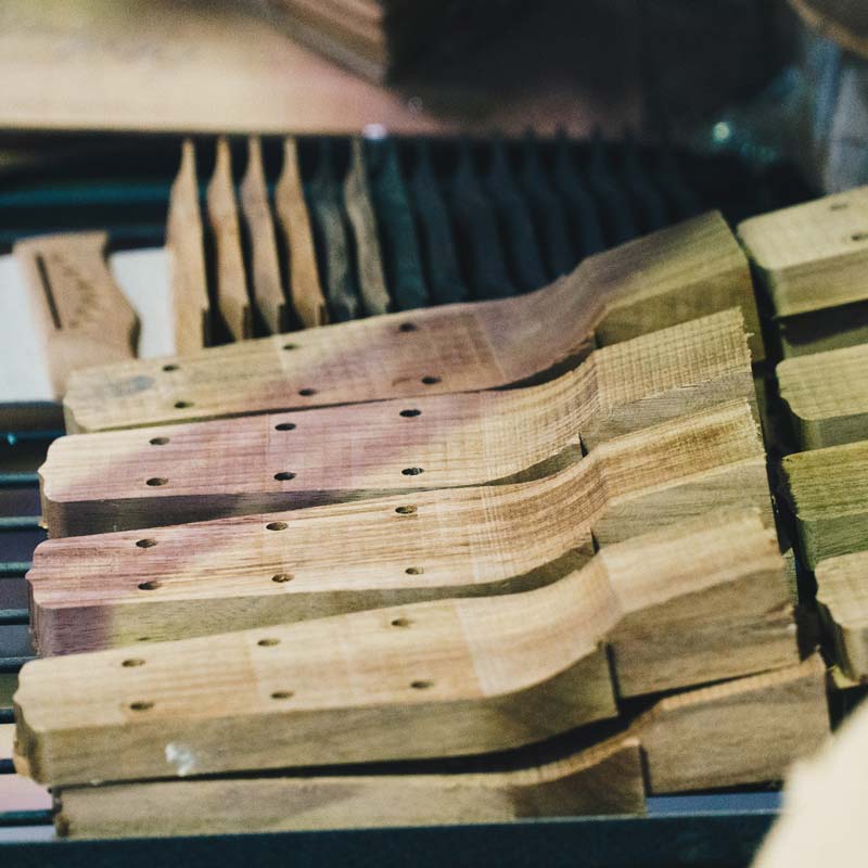 Weissenborn guitar headstocks and bridges.