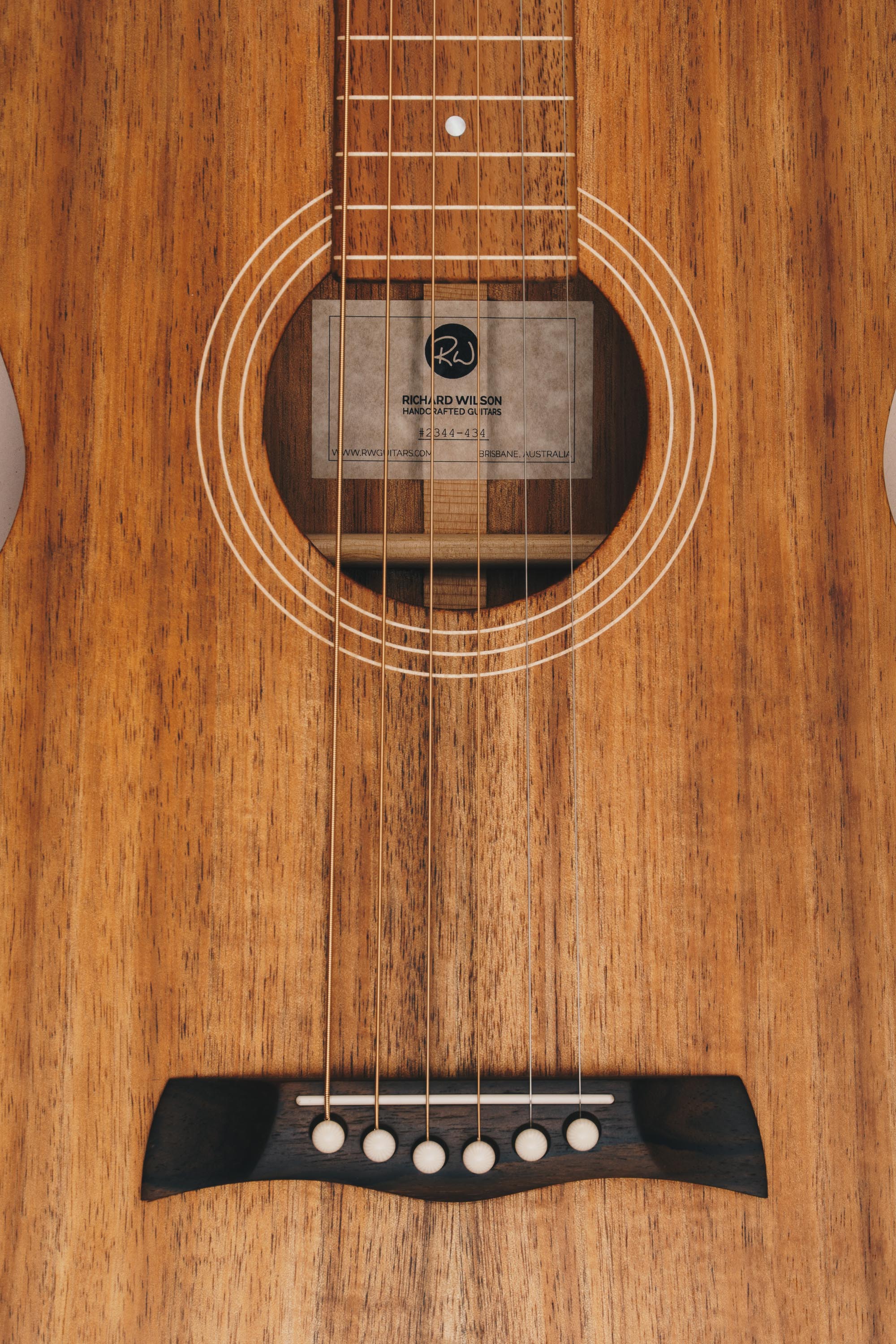 Hawaiian Koa Style 1 Weissenborn Guitar Weissenborn Acoustic Lap Steel Slide Guitar by master luthier Richard Wilson. Handcrafted in Australia. Serial no. RW2344-434.