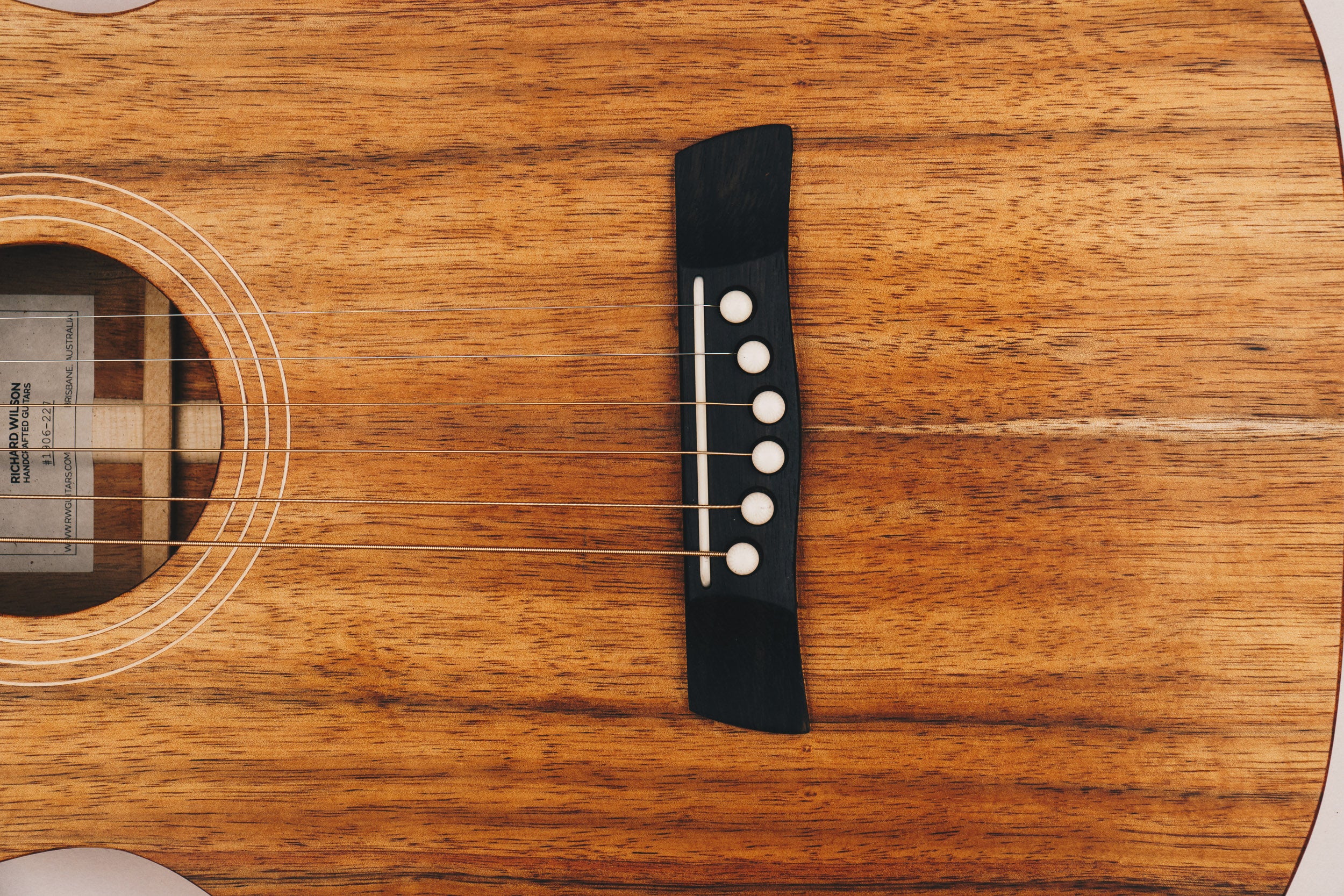 Hawaiian Koa Style 1 Weissenborn Acoustic Lap Steel Slide Guitar by master luthier Richard Wilson. Handcrafted in Australia. Serial no. RW1906-227.