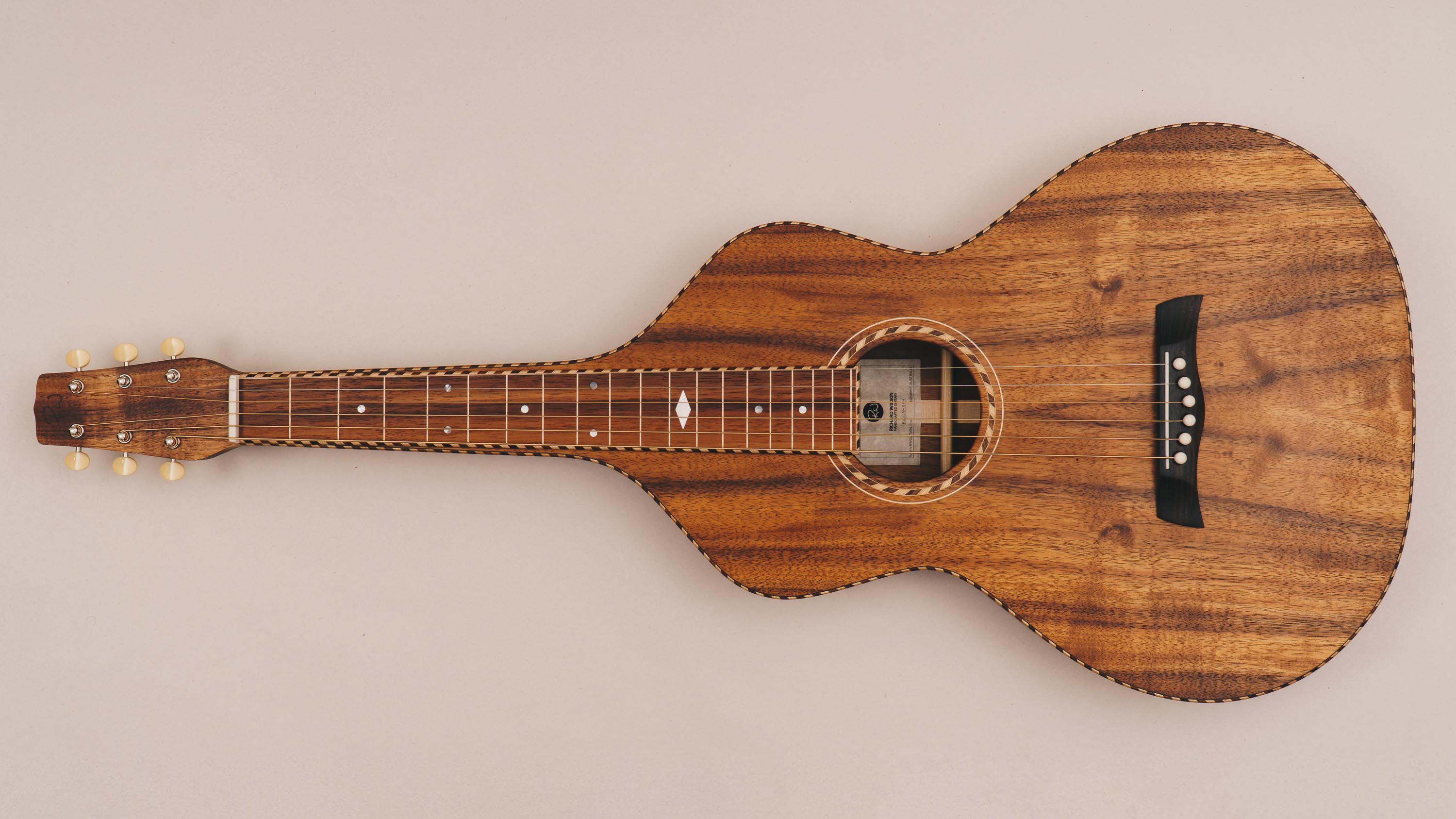 Hawaiian Koa Style 3 Weissenborn Guitar Weissenborn Acoustic Lap Steel Slide Guitar by master luthier Richard Wilson. Handcrafted in Australia. Serial no. RW2359-449.