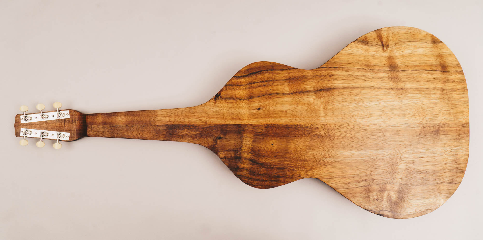 Hawaiian Koa Style 3 Weissenborn Acoustic Lap Steel Slide Guitar by master luthier Richard Wilson. Handcrafted in Australia. Serial no. RW1902-223.