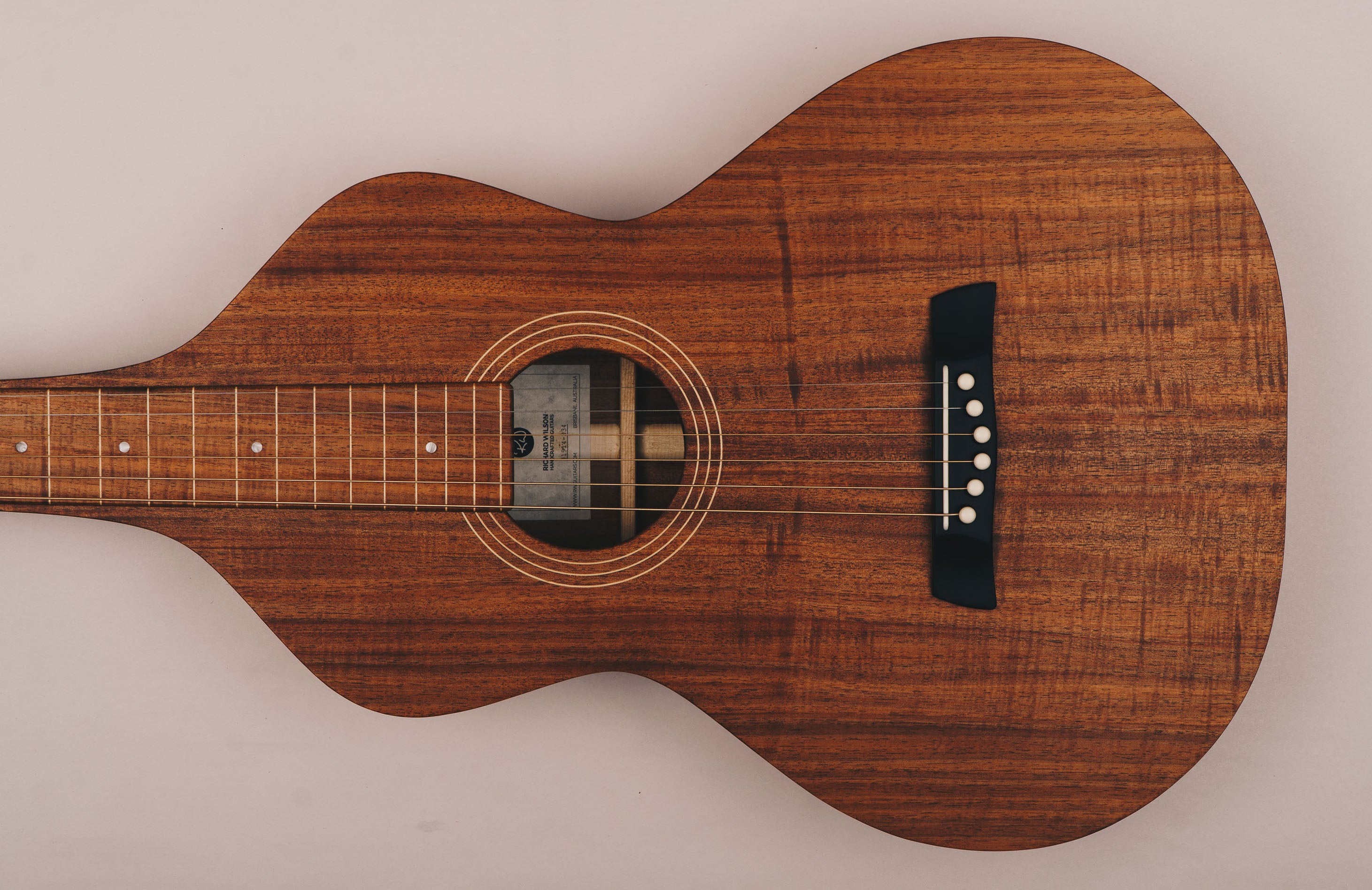 Tasmanian Blackwood Style 1 Weissenborn Acoustic Lap Steel Slide Guitar by master luthier Richard Wilson. Handcrafted in Australia. Serial no. RW1914-234.