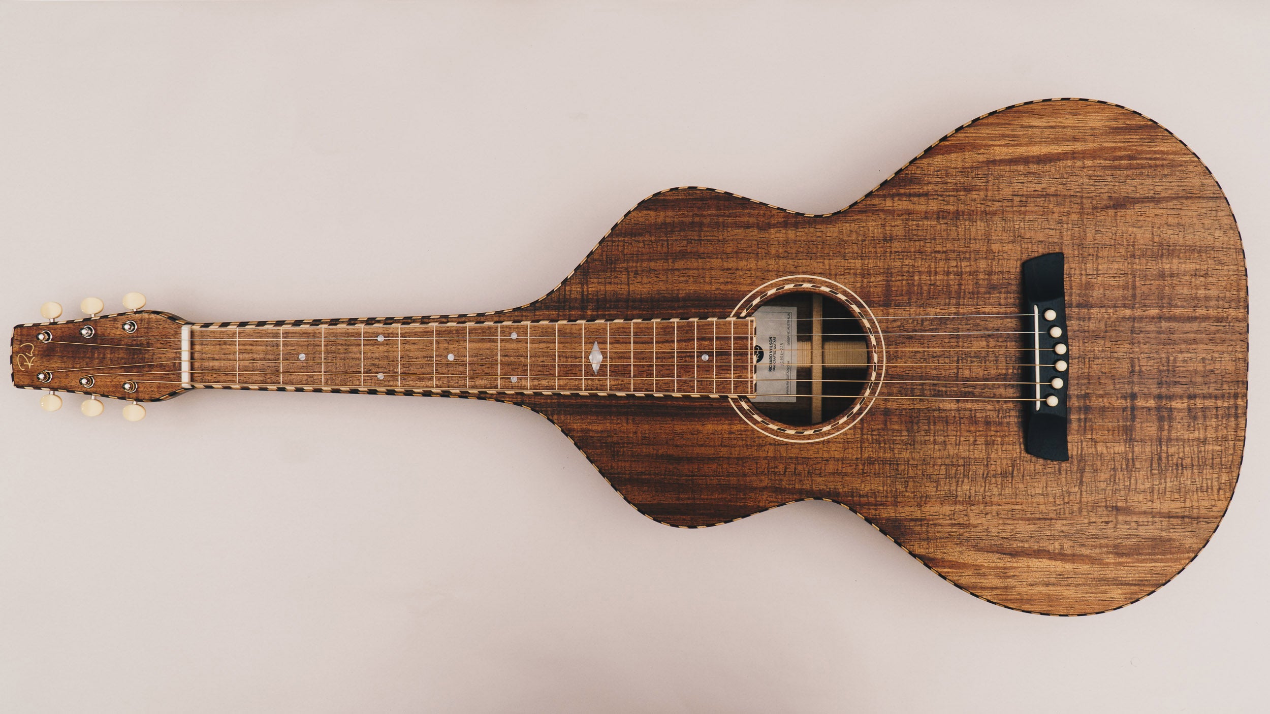 Tasmanian Blackwood Style 4 Weissenborn Acoustic Lap Steel Slide Guitar by master luthier Richard Wilson. Handcrafted in Australia. Serial no. RW1904-225.