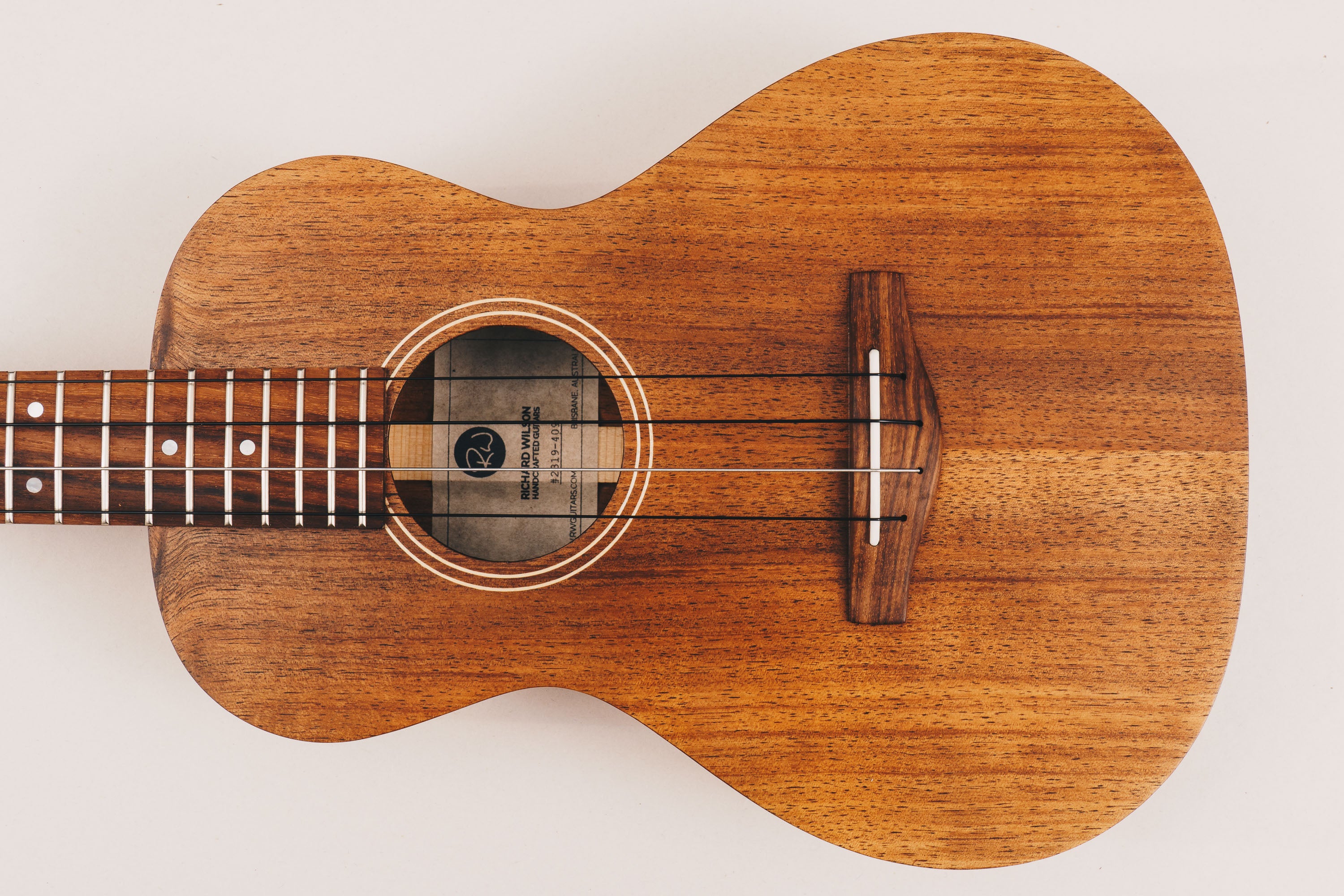 Tenor Ukulele - Tasmanian Blackwood - 'Style 1' Weissenborn Acoustic Lap Steel Slide Guitar by master luthier Richard Wilson. Handcrafted in Australia. Serial no. RW2319-409.