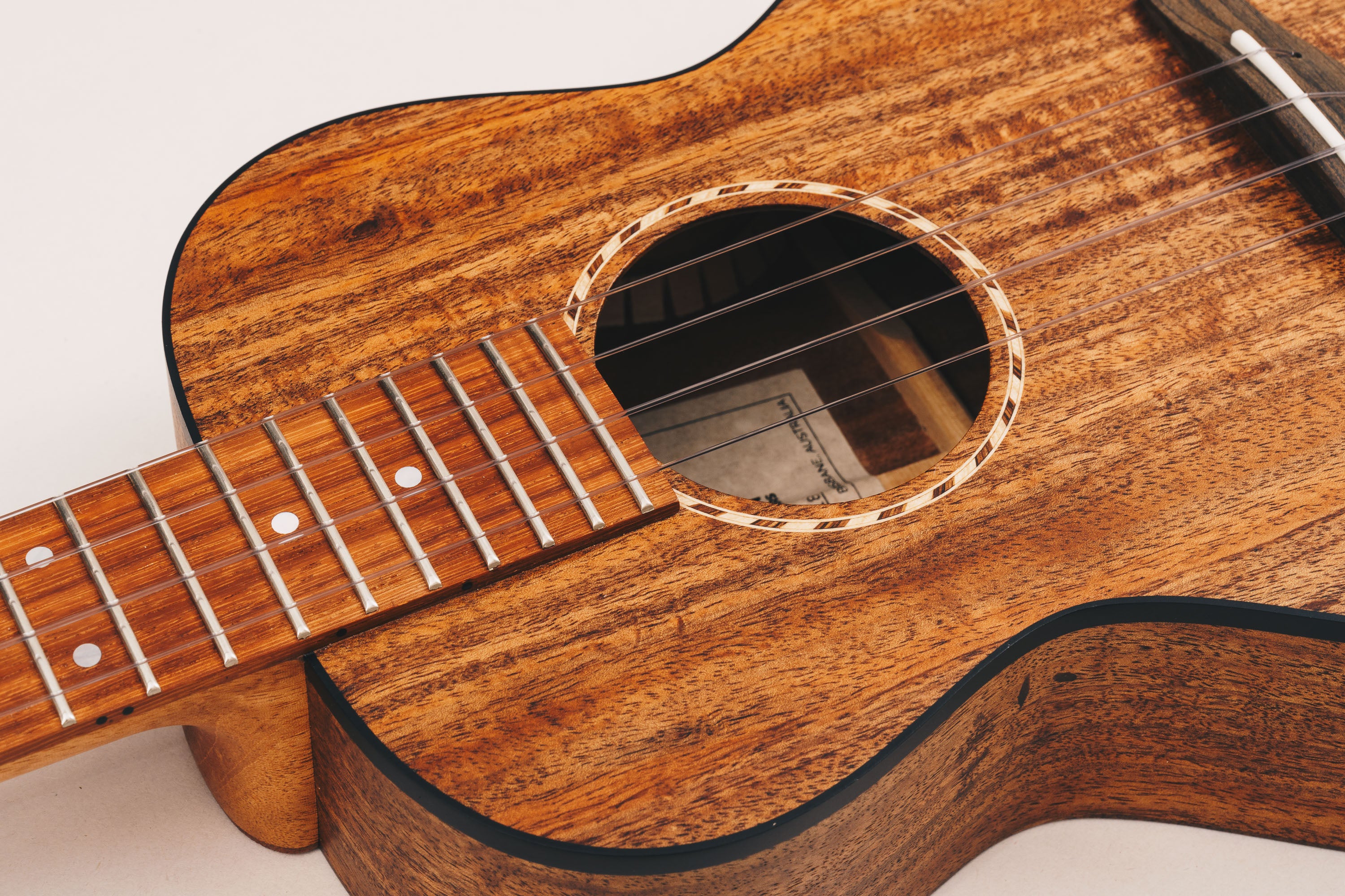 Tenor Ukulele - Tasmanian Blackwood - 'Style 2' Weissenborn Acoustic Lap Steel Slide Guitar by master luthier Richard Wilson. Handcrafted in Australia. Serial no. RW2328-418.