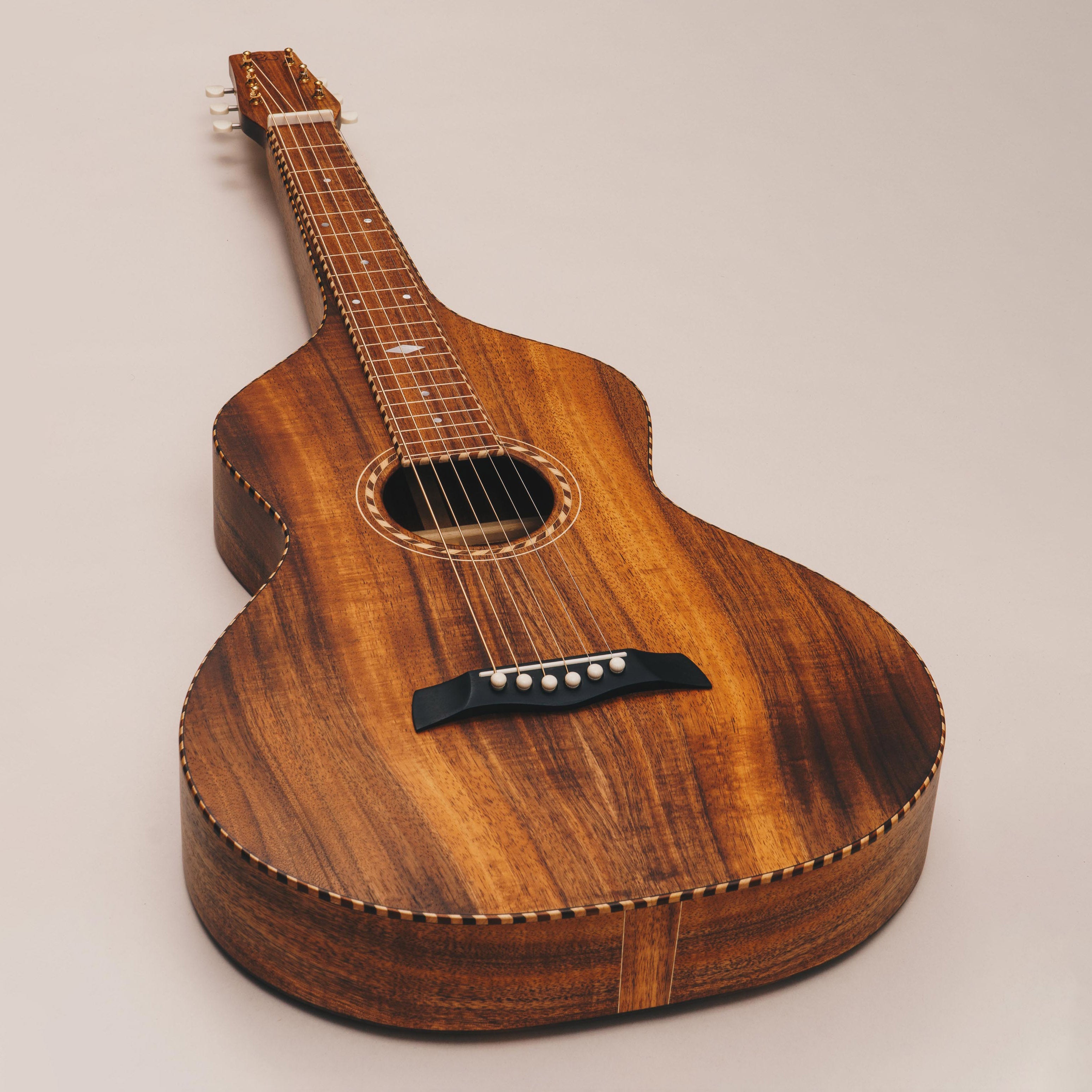 Hawaiian Koa Style 3 Weissenborn Guitar Weissenborn Acoustic Lap Steel Slide Guitar by master luthier Richard Wilson. Handcrafted in Australia. Serial no. RW2345-435.