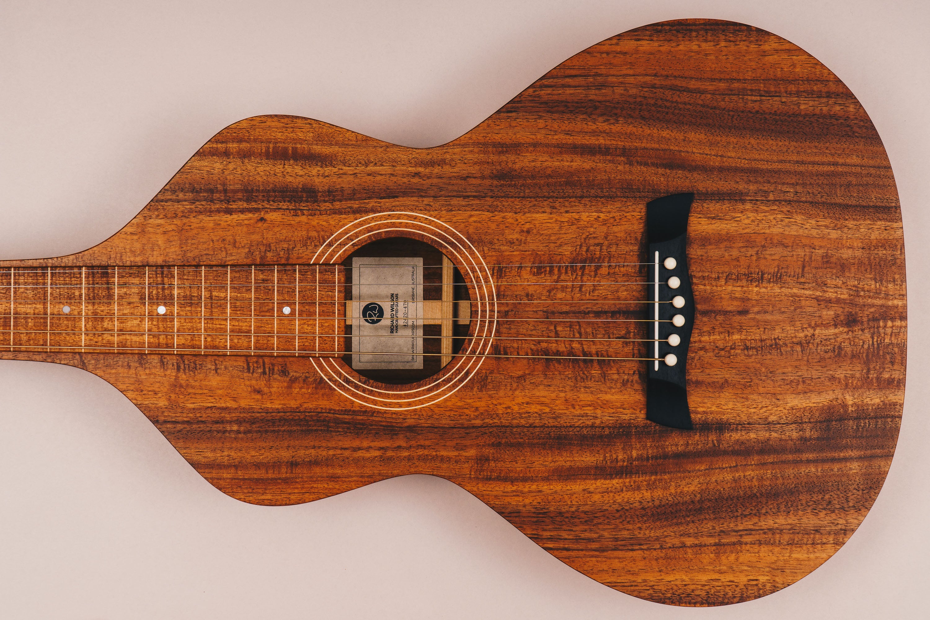 Style 1 Weissenborn Guitar - Tasmanian Blackwood Weissenborn Acoustic Lap Steel Slide Guitar by master luthier Richard Wilson. Handcrafted in Australia. Serial no. RW2420-470.