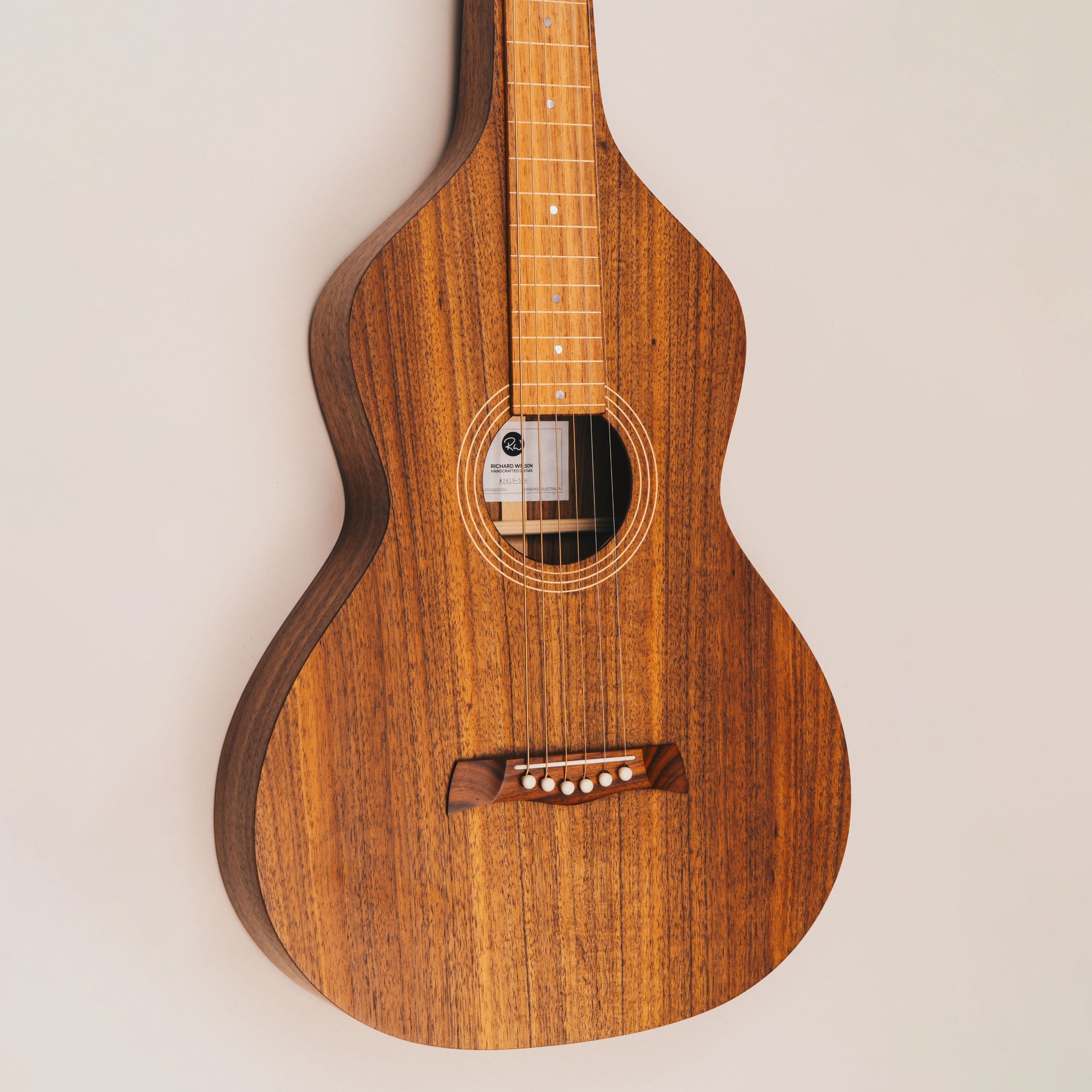 Style 1 Weissenborn Guitar - Tasmanian Blackwood Weissenborn Acoustic Lap Steel Slide Guitar by master luthier Richard Wilson. Handcrafted in Australia. Serial no. RW2619-506.