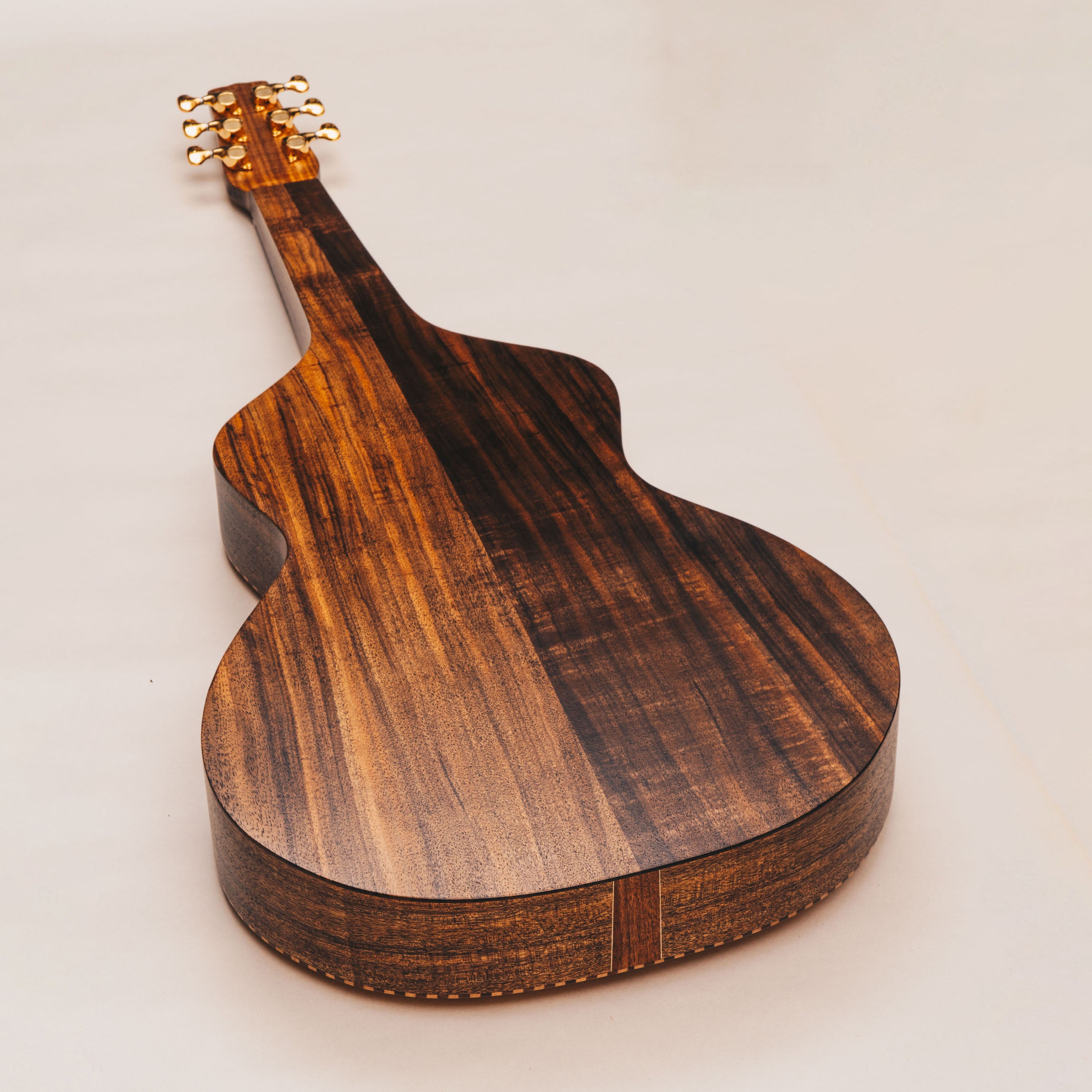Style 2 Weissenborn Guitar - Tasmanian Blackwood & Bunya Weissenborn Acoustic Lap Steel Slide Guitar by master luthier Richard Wilson. Handcrafted in Australia. Serial no. RW2616-503.