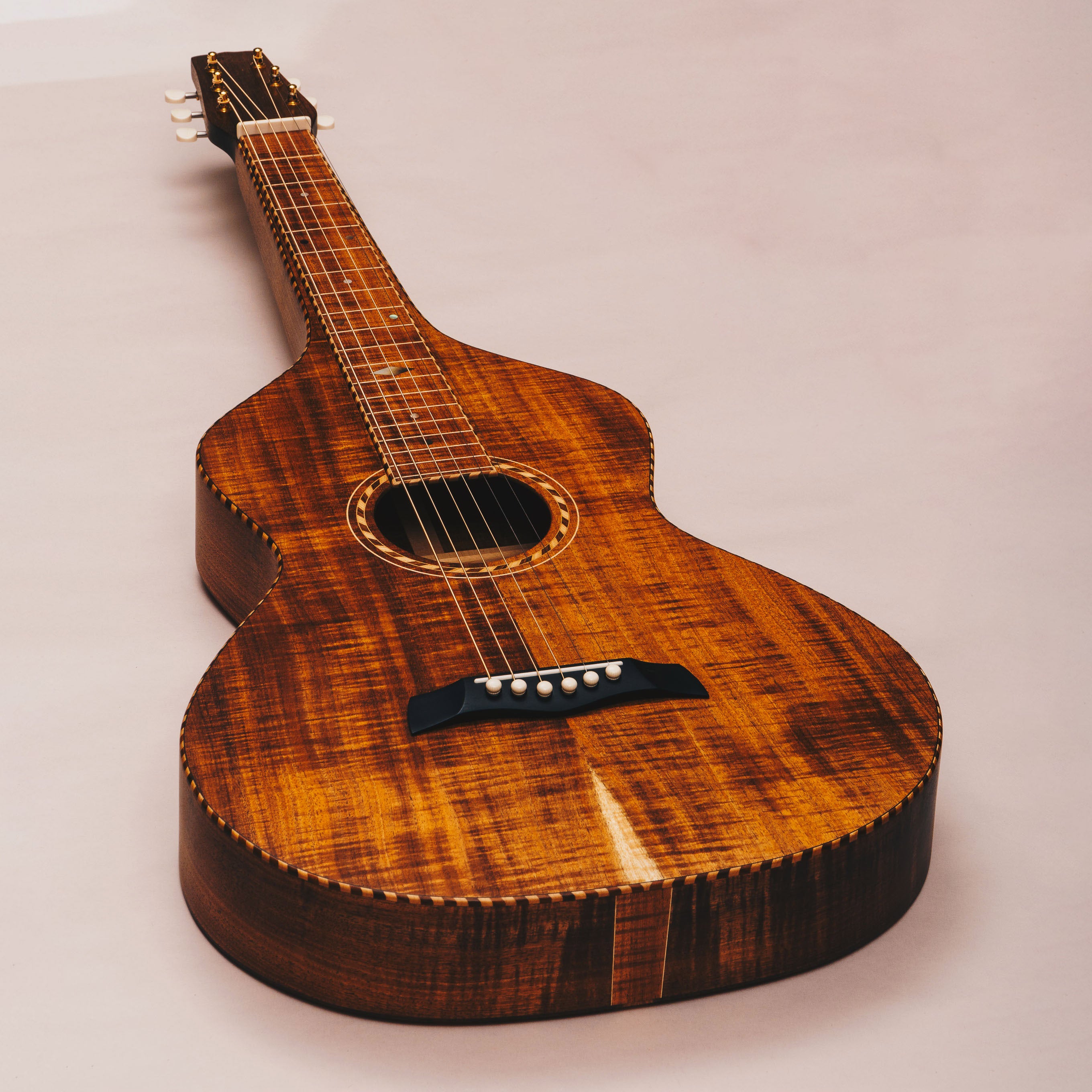 Style 3 Weissenborn Guitar - Tasmanian Blackwood Weissenborn Acoustic Lap Steel Slide Guitar by master luthier Richard Wilson. Handcrafted in Australia. Serial no. RW2468-468.