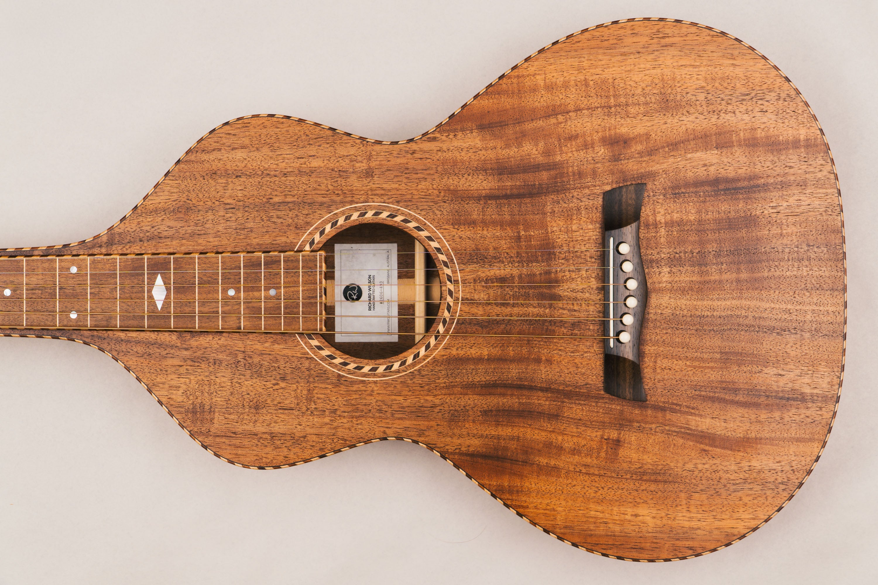 Style 3 Weissenborn Guitar - Tasmanian Blackwood Weissenborn Acoustic Lap Steel Slide Guitar by master luthier Richard Wilson. Handcrafted in Australia. Serial no. RW2606-493.