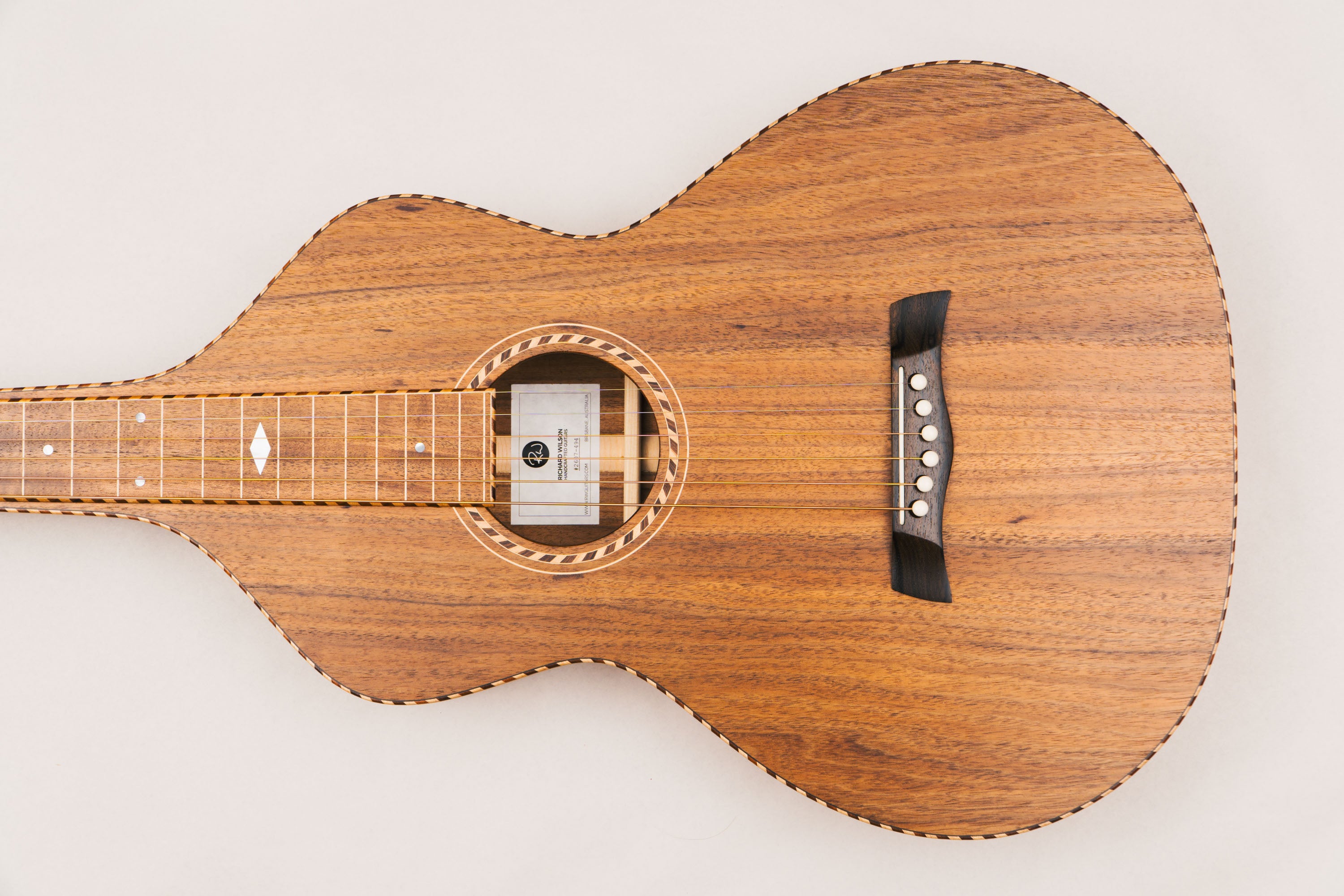 Style 3 Weissenborn Guitar - Tasmanian Blackwood Weissenborn Acoustic Lap Steel Slide Guitar by master luthier Richard Wilson. Handcrafted in Australia. Serial no. RW2607-494.