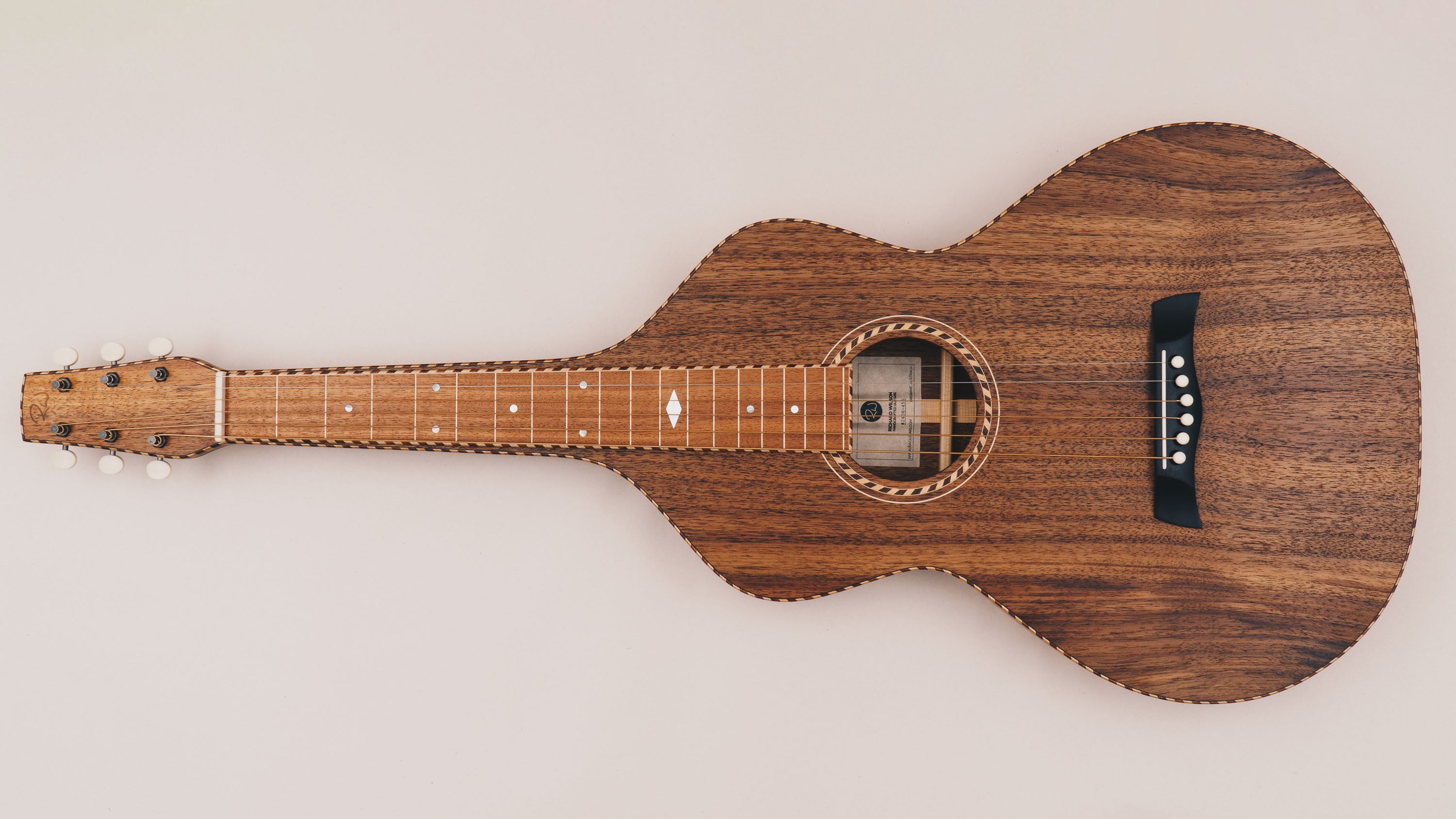 Style 4 Weissenborn Guitar - Tasmanian Blackwood Weissenborn Acoustic Lap Steel Slide Guitar by master luthier Richard Wilson. Handcrafted in Australia. Serial no. RW2406-456.