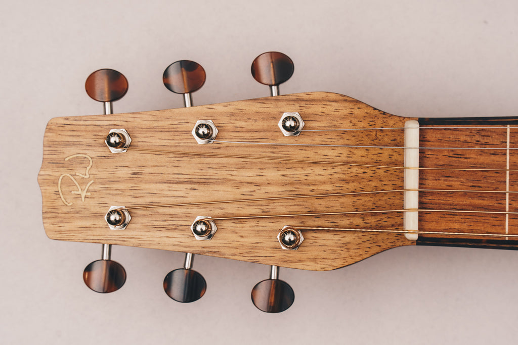Waverly machine heads (tortoiseshell knobs) on Style 2 Weissenborn guitar by Richard Wilson.