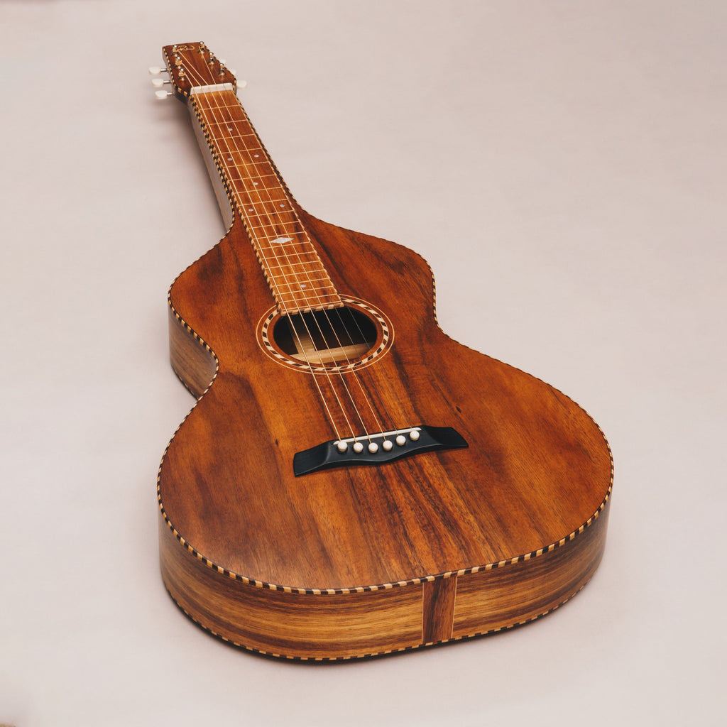 Hawaiian Koa Style 4 Weissenborn Guitar Weissenborn Acoustic Lap Steel Slide Guitar by master luthier Richard Wilson. Handcrafted in Australia. Serial no. RW2138-327.