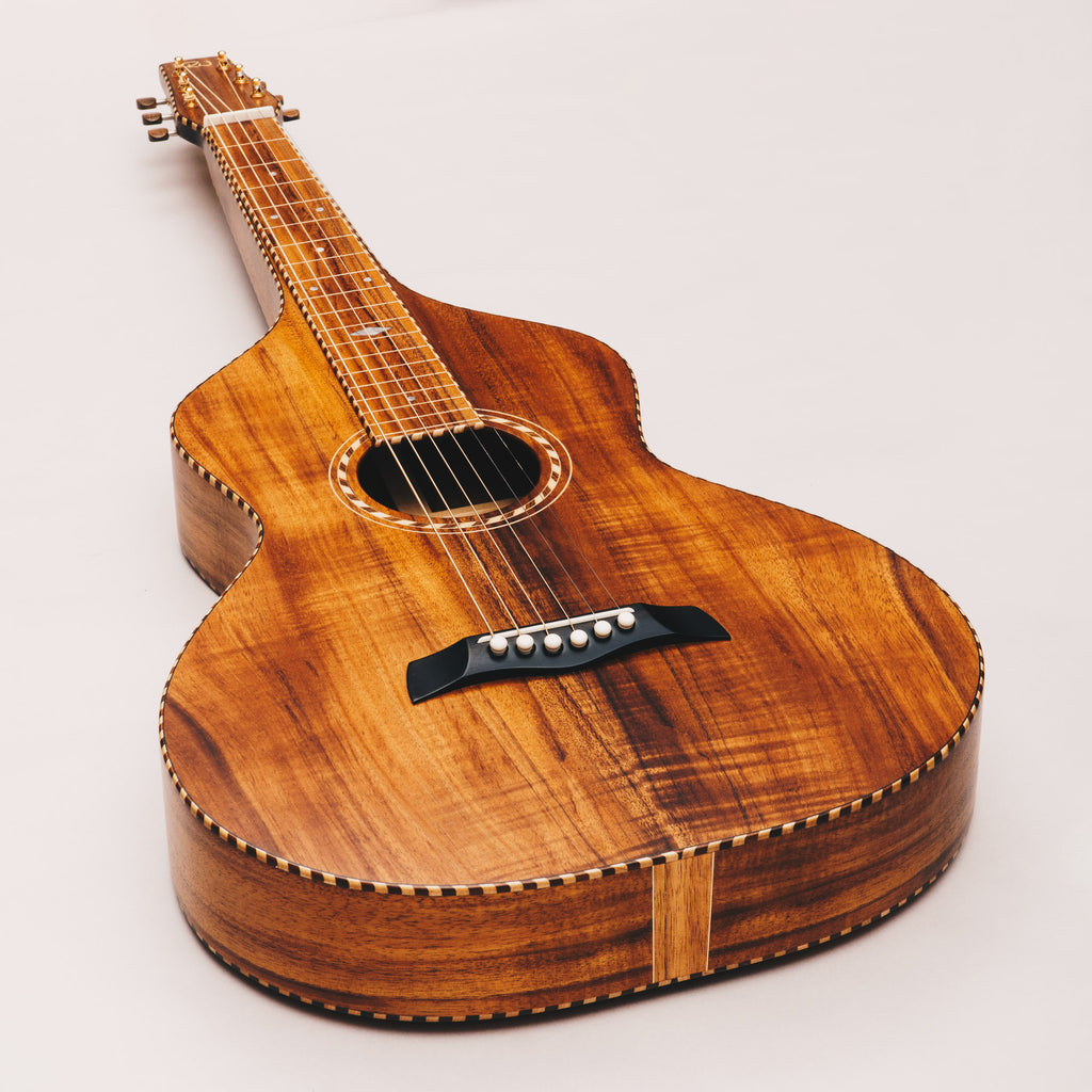Hawaiian Koa Style 4 Weissenborn Guitar Weissenborn Acoustic Lap Steel Slide Guitar by master luthier Richard Wilson. Handcrafted in Australia. Serial no. RW2213-343.