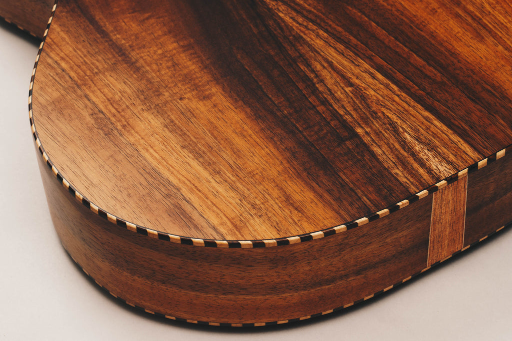 Koa Style 4 Weissenborn Acoustic Lap Steel Slide Guitar by master luthier Richard Wilson. Handcrafted in Australia. Serial no. RW1920-240.
