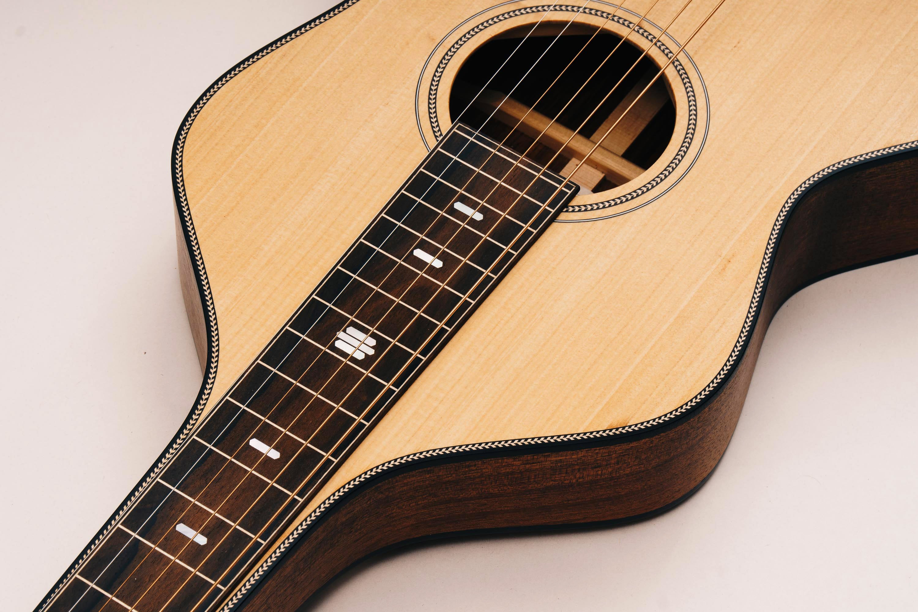 Style 2 Weissenborn Guitar - Herringbone Series Weissenborn Acoustic Lap Steel Slide Guitar by master luthier Richard Wilson. Handcrafted in Australia. Serial no. RW2313-403.