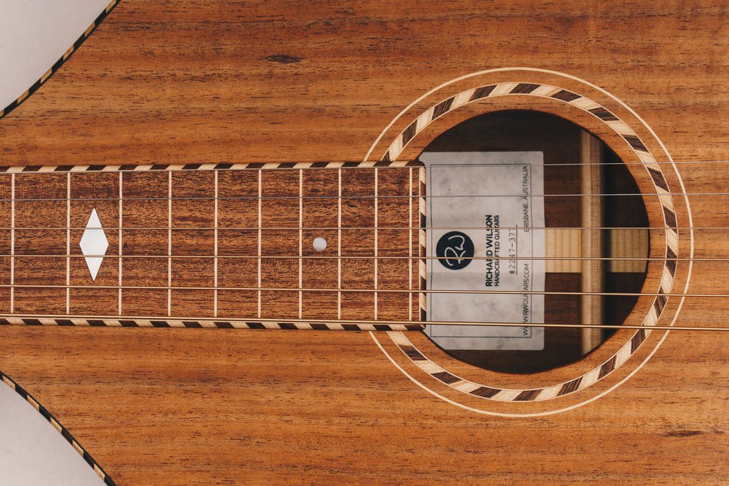 Style 3 Weissenborn Guitar Weissenborn Acoustic Lap Steel Slide Guitar by master luthier Richard Wilson. Handcrafted in Australia. Serial no. RW2247-377.