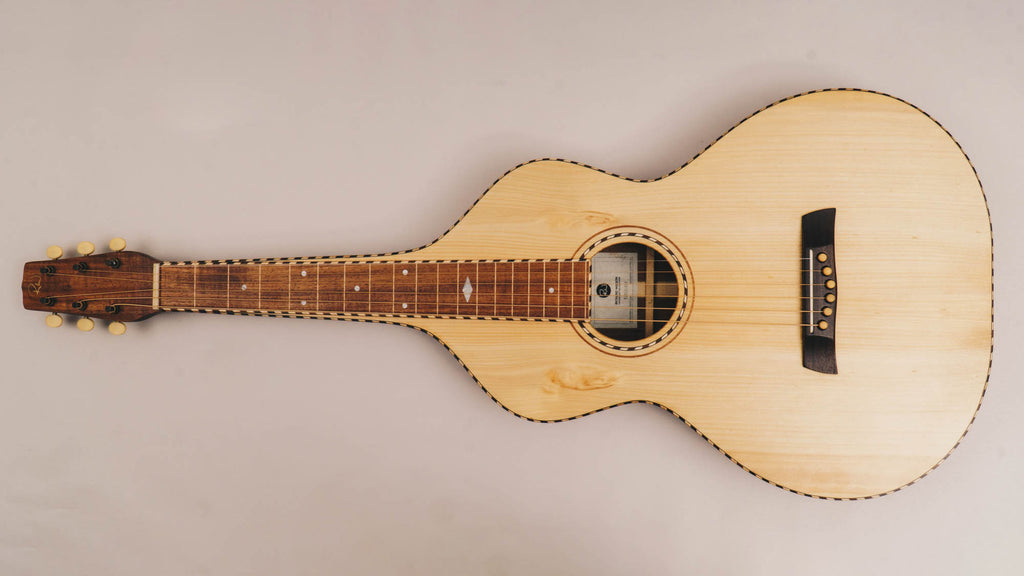Tasmanian Blackwood & Bunya Style 3 Weissenborn Acoustic Lap Steel Slide Guitar by master luthier Richard Wilson. Handcrafted in Australia. Serial no. RW1903-224.