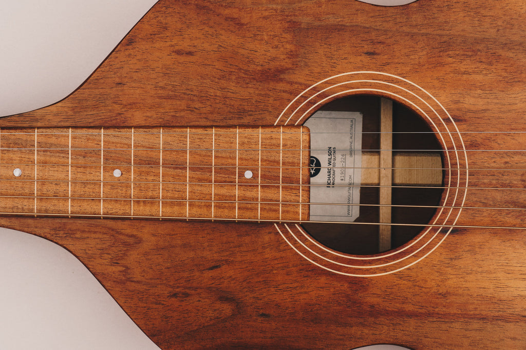 Tasmanian Blackwood Style 1 Weissenborn Acoustic Lap Steel Slide Guitar by master luthier Richard Wilson. Handcrafted in Australia. Serial no. RW1905-226.