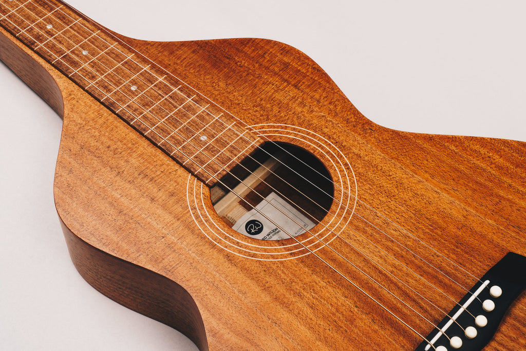 Tasmanian Blackwood Style 1 Weissenborn Acoustic Lap Steel Slide Guitar by master luthier Richard Wilson. Handcrafted in Australia. Serial no. RW2023-272.