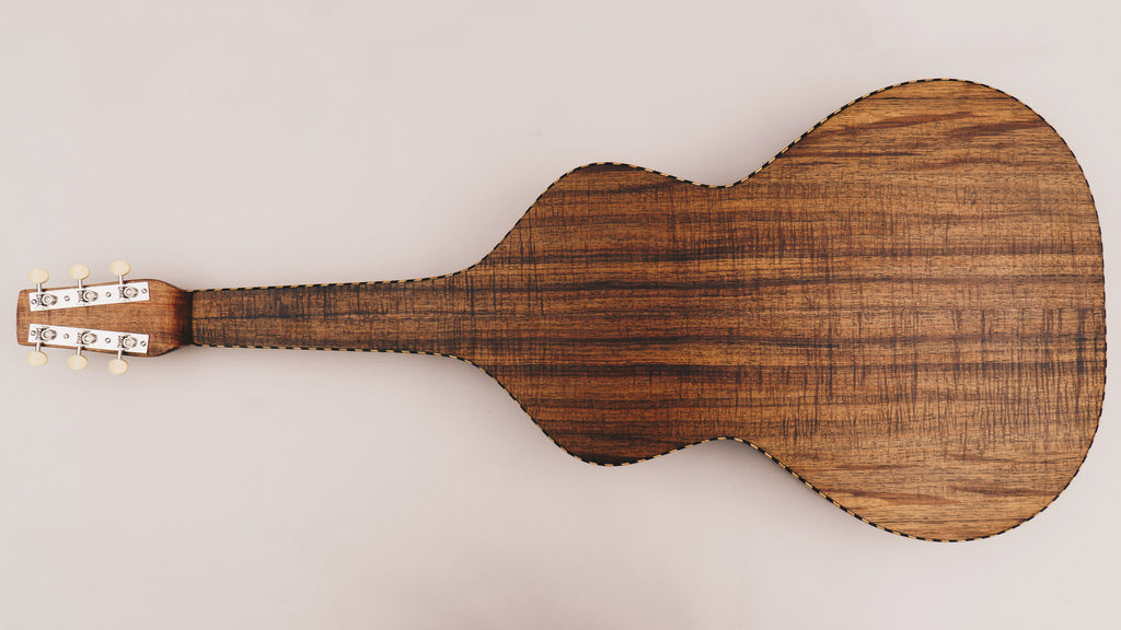 Tasmanian Blackwood Style 4 Weissenborn Acoustic Lap Steel Slide Guitar by master luthier Richard Wilson. Handcrafted in Australia. Serial no. RW1904-225.